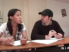 Due ebano Demi Sutra e Kira malena pompino Noir stanno scopando con un amico bianco